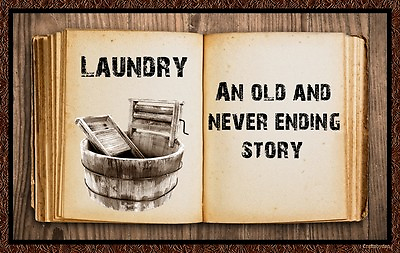 #ad Laundry Story WALL DECOR RUSTIC PRIMITIVE HARD WOOD SIGN PLAQUE $14.99