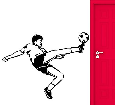 #ad Soccer Wall Stickers Sport Football Player Ball Vinyl Decal ig616 $49.99