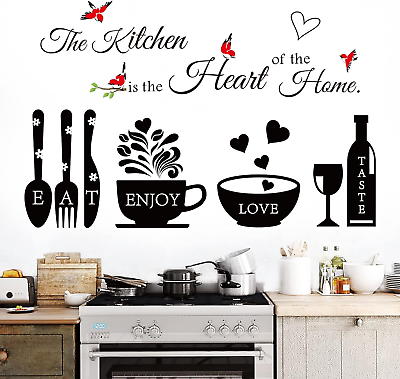 #ad Kitchen Quote Wall Stickers Kitchen Dining Room Wall Decals Wall Art Kitchen Ute $20.98