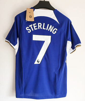 #ad STERLING #7 Soccer Jersey Home Blue Shirt for Adult Man $27.99