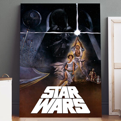 #ad Canvas Print: Star Wars Movie Poster Wall Art $14.99