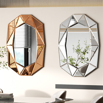#ad #ad Unique Wall Decor Mirror Gorgeous Hand pieced Beveled Diamond Edge Accent Mirror $199.92