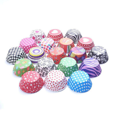 #ad 200Pcs Cupcake Liners Random Pattern for Wedding Birthday Party $9.29