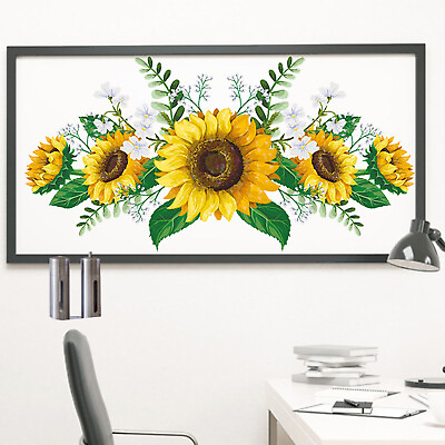 #ad 3D Sunflower Wall Stickers Flowers DIY Art Vinyl Removable Peel Stick Wall Decor $10.41