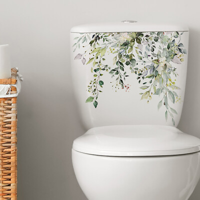 #ad #ad For Bathroom Wall Decals Plant Toilet Sticker Flower Leaf Sticker Art Mural US $2.72