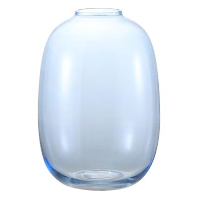 #ad Blue Glass Vase Large Glass Vase Flower Vase Tall Vase Modern Vase Decorative... $45.89