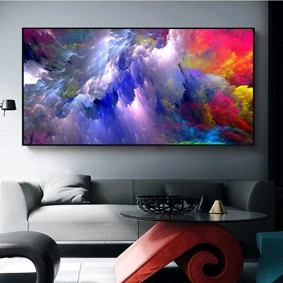 #ad Abstract Colorful Cloud Poster Wall Art Canvas Painting Canvas Print Art Picture $8.45