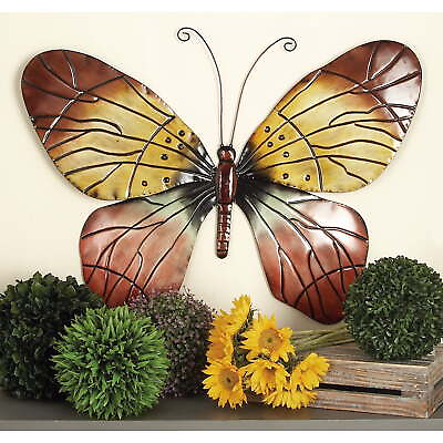 #ad Extra Large Realistic Metal Butterfly Wall Art Sculpture Indoor Outdoor 27 x 36quot; $83.09