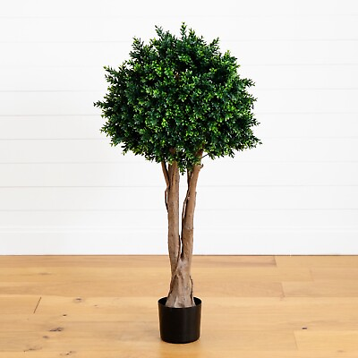 #ad 46” Artificial Boxwood Topiary Tree Home Decor UV Indoor Outdoor . Retail $238 $75.00