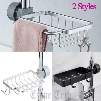 Drain Rack Storage Holder Shelf Kitchen For Sink Faucet Sponge Soap Bathroom NEW $8.89
