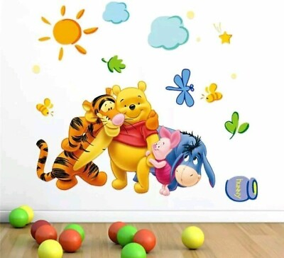 #ad Winnie the Pooh Disney Wall Stickers Living Room Kids Room Nursery Decor Vinyl $22.95