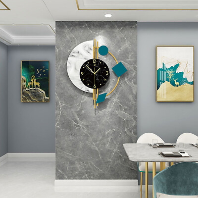 #ad Nordic Wall Clock Watch Creative Living Room Silent Luxury Home Decor Wall Clock $42.30