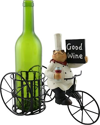 #ad Kitchen Decorative Chef with Wine Glass and Good 11quot; x 9quot; x 5quot; Multi Color $66.58