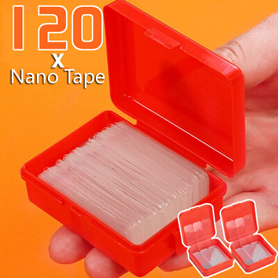 #ad 120pcs.Transparent Double Sided Tape Nano Tape Wall Stickers Reusable Invisible $8.95