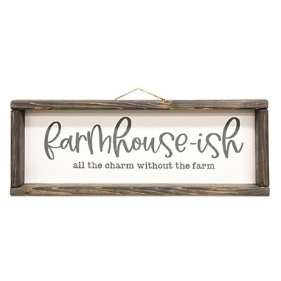 #ad New Primitive Country Rustic WHITE FARMHOUSE HOME SIGN Wood Hanging 17quot; $15.95