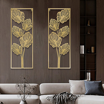 #ad Gold Metal Wall Decor Modern Abstract Wall Art For Living Room Hanging Decor Wal $49.40