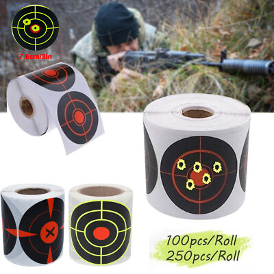 #ad 3inch Splatter Target Stickers Self Adhesive Reactive Targets Paper for Shooting $46.89