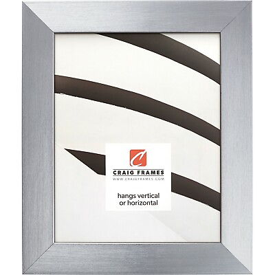 #ad Craig Frames Modern Aesthetics 150 1.5 Inch Wide Brushed Silver Picture Frame $35.99