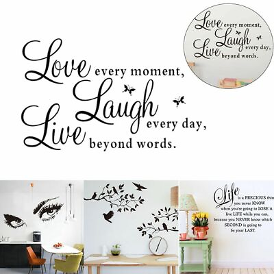 #ad Vinyl Home Room Decor Art Quote Wall Decal Stickers Bedroom Removable Mural DIY $5.29
