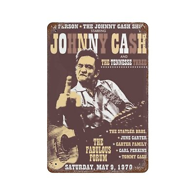 #ad #ad Johnny Cash Artwork Metal Tin Sign Vintage Decor for Home Bar 8x12 Decorativ... $17.79