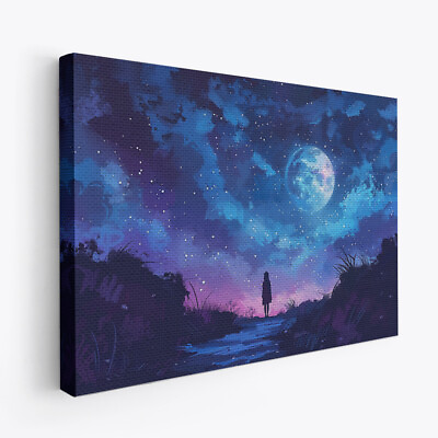 #ad Dark Matter Scene Dreamscape Art 4 Horizontal Canvas Wall Art Prints Pictures $47.99