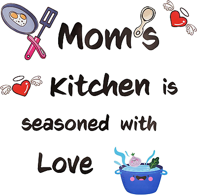 #ad #ad 2 Sheets Mom Kitchen Wall Stickers Kitchen Quote Wall Decals Mom#x27;S Kitchen Is Se $10.24