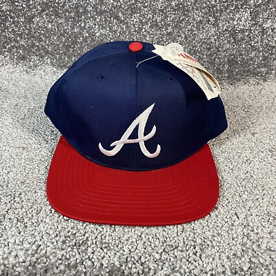 #ad Vintage Atlanta Braves Snapback Hat Cap MLB 90s Annco NWT Deadstock NOS FLAW $44.95
