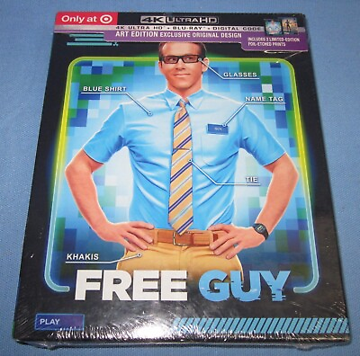 #ad Target Art Edition Exclusive Free Guy 4K Ultra HD Blu ray $30.00
