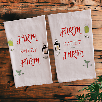 #ad Country Sweet Farm Kitchen Flour Sack Kitchen Accents Towels Housewarming $15.99