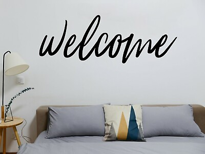 #ad Welcome Cursive Vinyl Sign Decal amp; Sticker for Car amp; Home Decor amp; Wall Art $64.99
