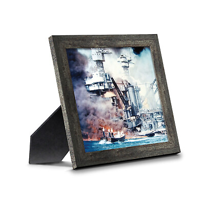 #ad USS West VirginiaBattleship Image Military Framed Wall Decor 10x10 8521 $29.99