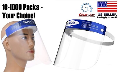 #ad 10 1000 Face Shield Reusable Washable Protective Cover Clear Mask Anti Splash HD $349.99