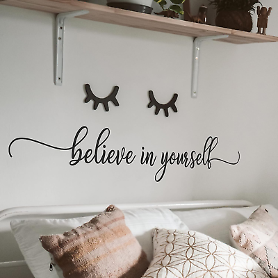 #ad Believe in Yourself Wall Decals for Bedroom Inspirational Decal Quote Words $24.99