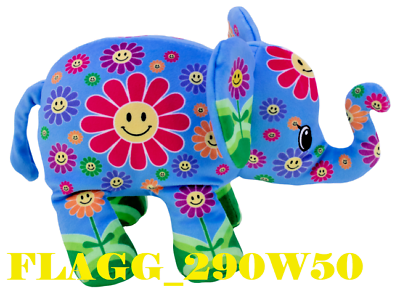 #ad NEW Pop Art Soft MIGHTY ELEPHANT 7quot; FLOWER Bean Plush Daisies Wave 2 READ $19.99