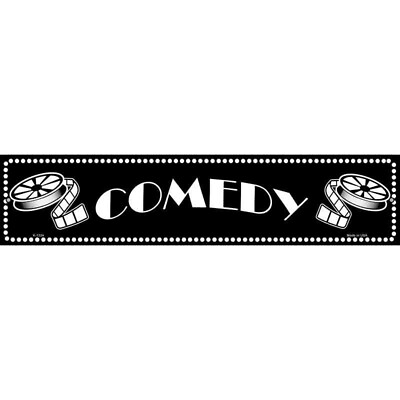 #ad Comedy Home Theater 4quot;x18quot; metal street sign plaque Home Door Garage Wall $27.80