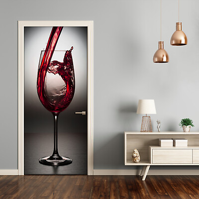 #ad 3D Home Art Door Wall Self Adhesive Removable Sticker Decal Food Red wine $66.95