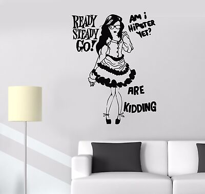 #ad Vinyl Wall Decal Hipster Fashion Teen Girl Quote Room Stickers 511ig $49.99