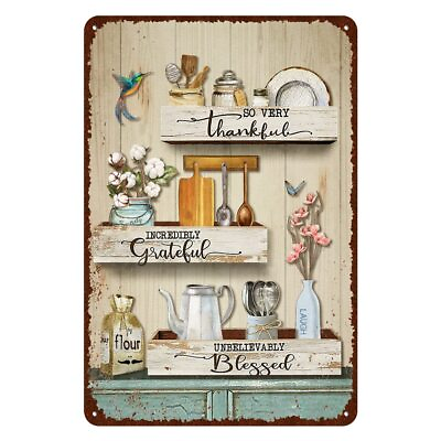 #ad #ad Vintage Farmhouse Kitchen Sign Kitchen Metal Signs Rustic Kitchen Wall Decor $21.48