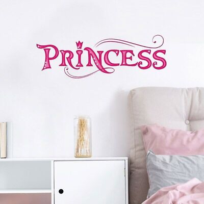 #ad Pink Princess Wall Sticker Girls Baby Nursery Kids Room Bedroom Home Decor Decal $7.40