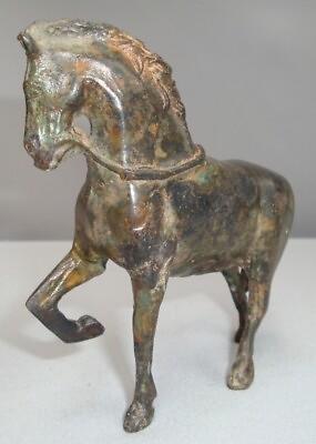 #ad Art Nouveau Style Statue Sculpture Horse Wildlife Art Deco Style Bronze Signed $103.99