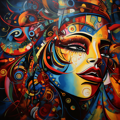 #ad Brazil carnival abstract8 24in H *24in L Wall Art Print $59.99