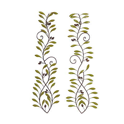 #ad Green Metal Leaf Wall Decor 2 Count $19.22