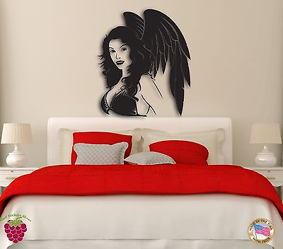 #ad Wall Stickers Girl Angel Woman with Wings Modern Decor for Bedroom z1303 $29.99