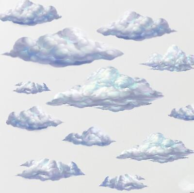 #ad #ad Sky Cloud Wall Decals Beautiful Cloud Wall Stickers Girls Wall Art Stickers f... $29.83