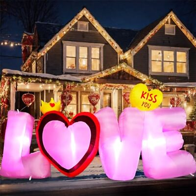 #ad Pink Love 9 Ft Valentines Day Inflatable Outdoor Decorations For Home Clearance $44.00