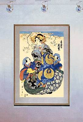 #ad Mother amp; Sons 15x22 Japanese Print By Eizan Asian Art Ltd. Edition Japan $48.99