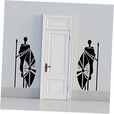 #ad Two African Woman Guard Art Removable Wall Stickers for Living Room Kids Size2 $26.99