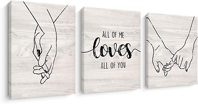 #ad Canvas Wall Art Decor for Bedroom Living Room Love and Hand in Hand Canvas Prin $47.35