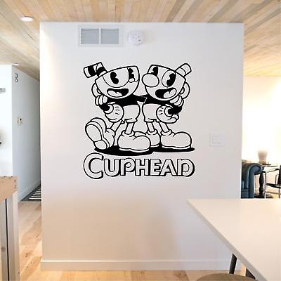 Vinyl Wall Decal. Sticker. Wall. Bedroom. Cuphead Cuphead and Mugman $29.99