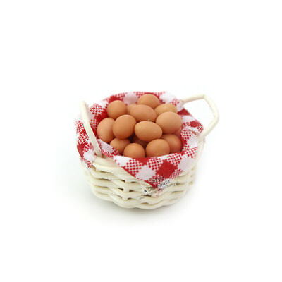 #ad Scale Dollhouse Food Miniature Egg amp; Basket Kitchen Decorative Accessories 1 12 $9.30